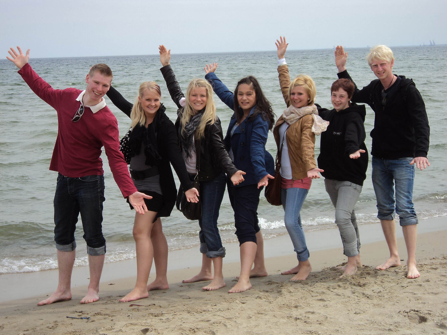 Gruppe am Strand