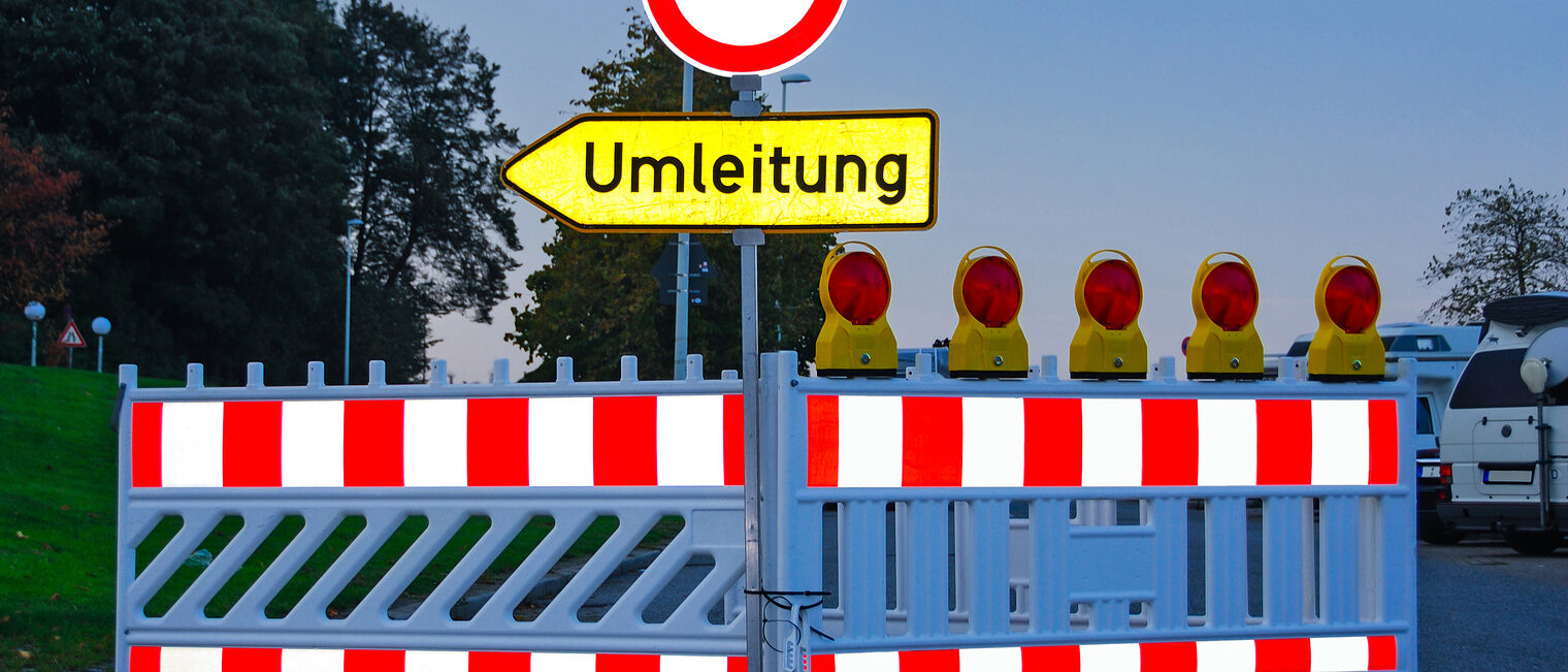 Umleitung Baustelle Schild "Umleitung"