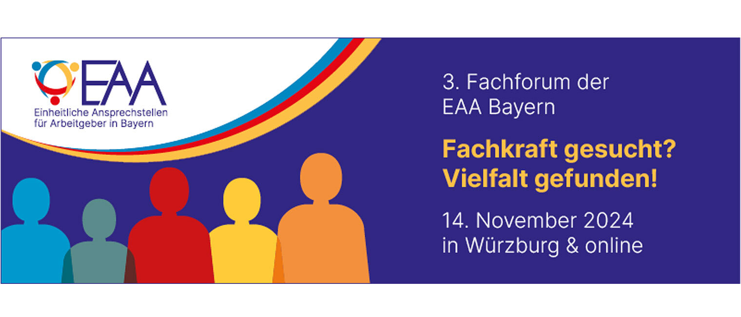 Veranstaltungsflyer mit Datum und Infos des Fachforums