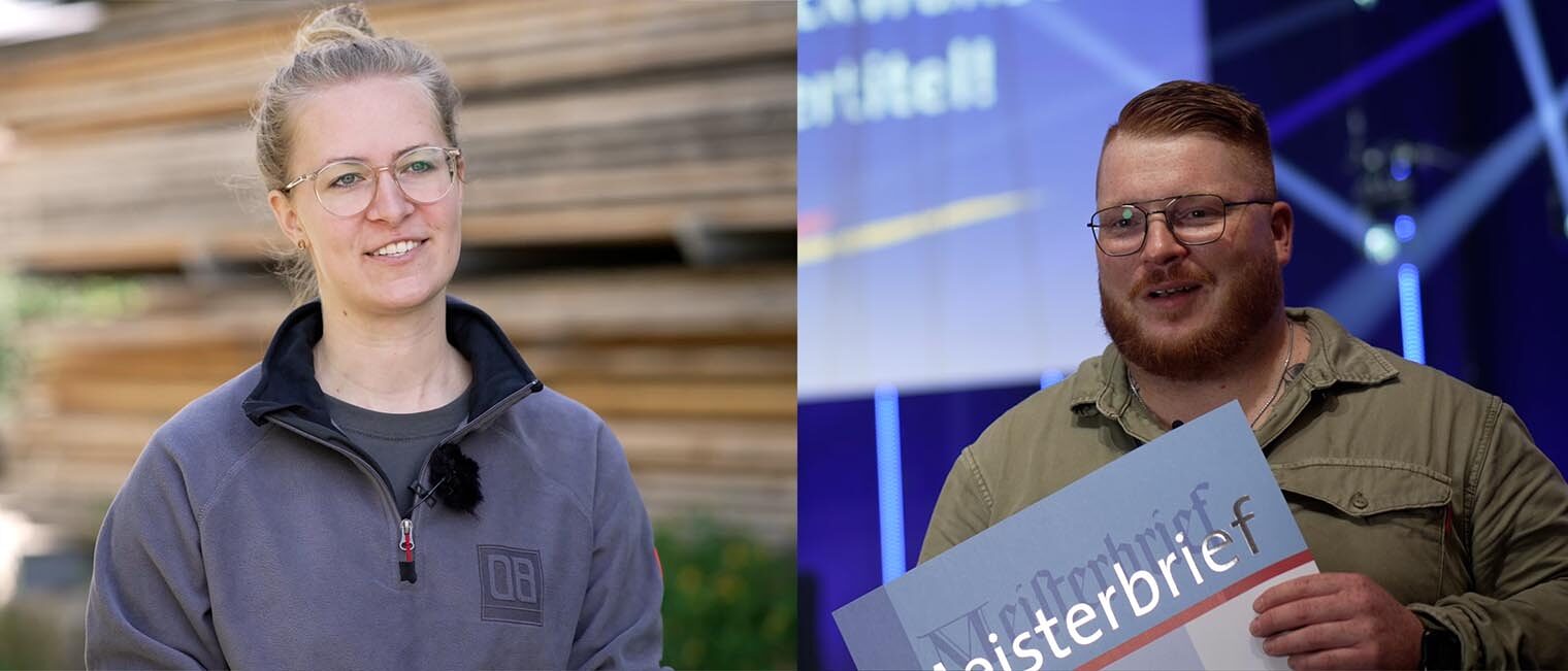 Meisterfeier 2024 | Film Zwei Porträts von Mitwirkendem im Film