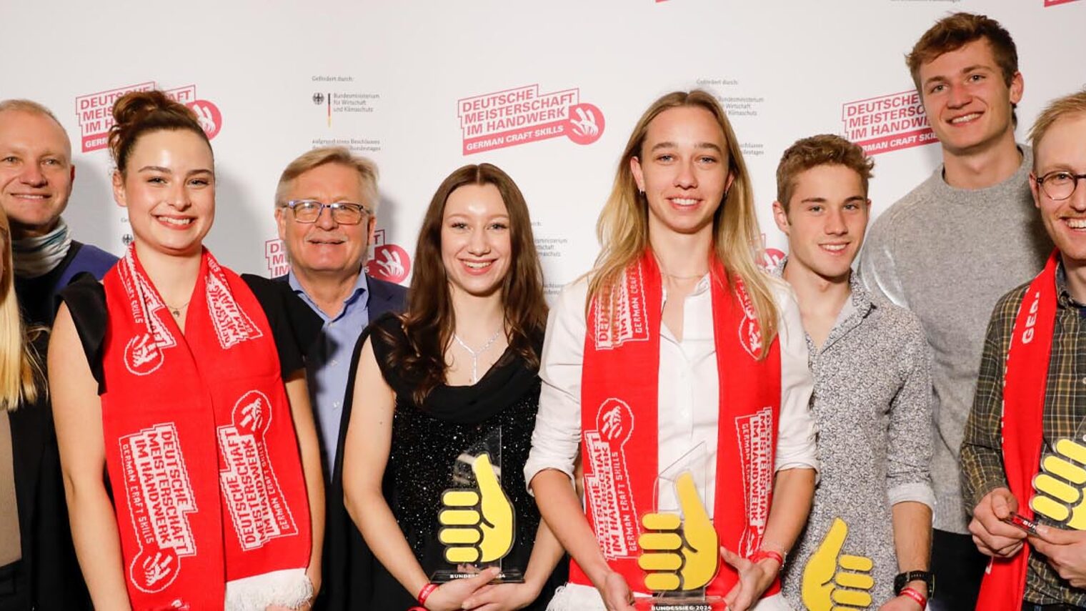 Gruppenfoto der Bundessieger aus Unterfranken 2024