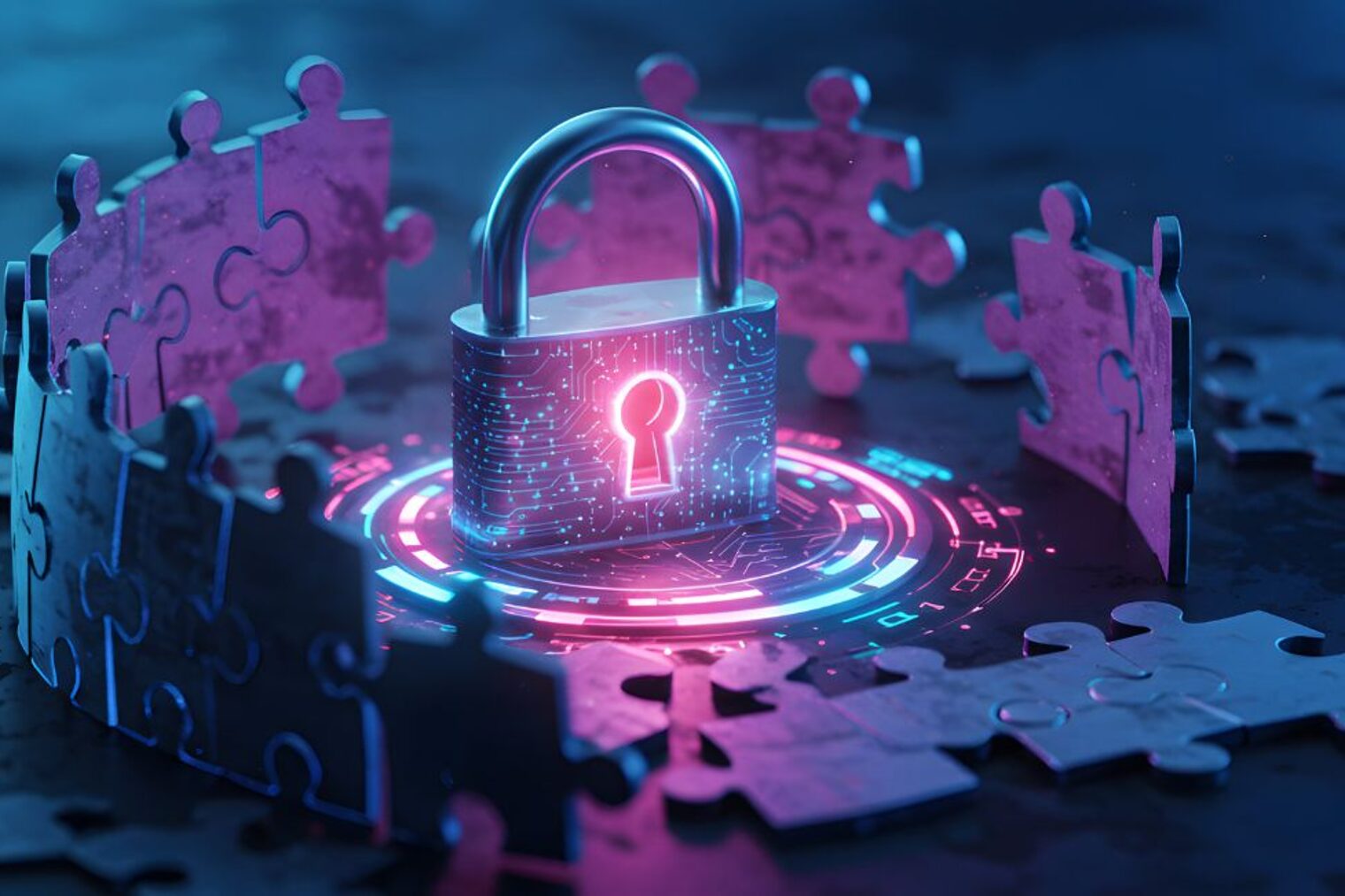 Ein Schloss, dass IT-Sicherheit symbolisieren soll