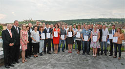 Sie waren die Besten: Die Meisterpreisträger, die bei einer feierlichen Veranstaltung in der Handwerkskammer ausgezeichnet wurden.Foto: Handwerkskammer